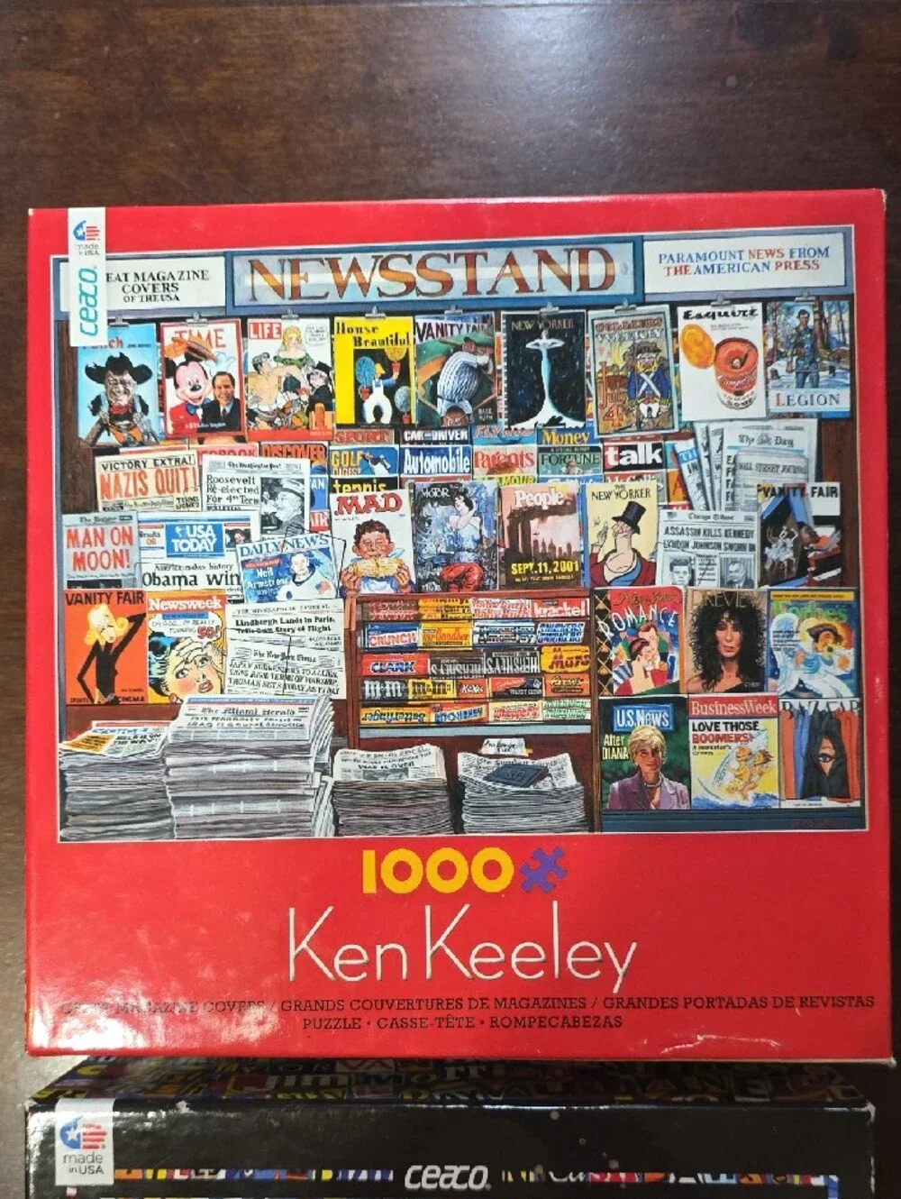 2 Ceaco Puzzles - Great Magazine Covers 1000 Pcs & Musicians 550 Pcs